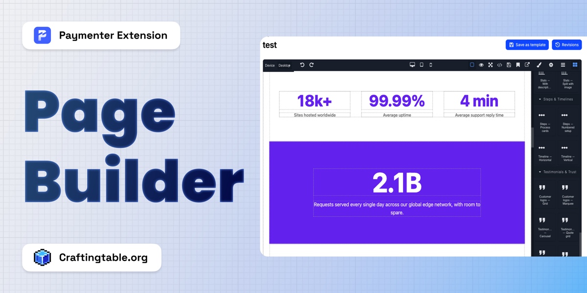Page Builder Paymenter extension
