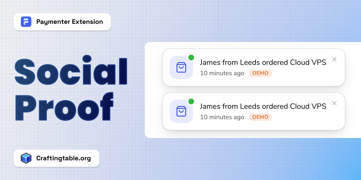 Social Proof Paymenter extension